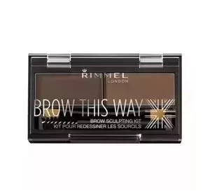 Rimmel Brow This Way zestaw do stylizacji brwi 003 Dark Brown 1,1g