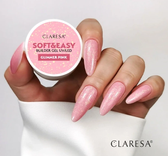 Claresa Soft & Easy żel budujący Glimmer Pink 45 g