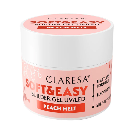 Claresa Soft & Easy żel budujący Peach Melt 45 g
