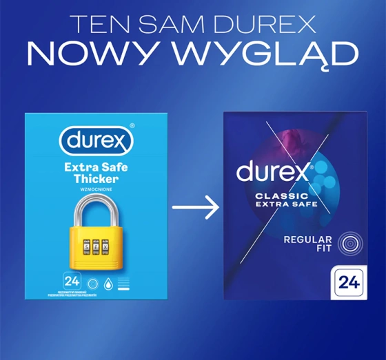 Durex Classic Extra Safe prezerwatywy wzmocnione 24 szt
