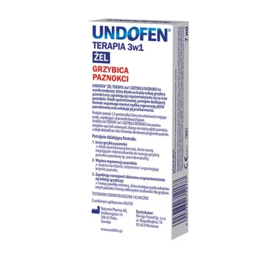 Undofen Terapia 3w1 żel na grzybicę paznokci 7ml