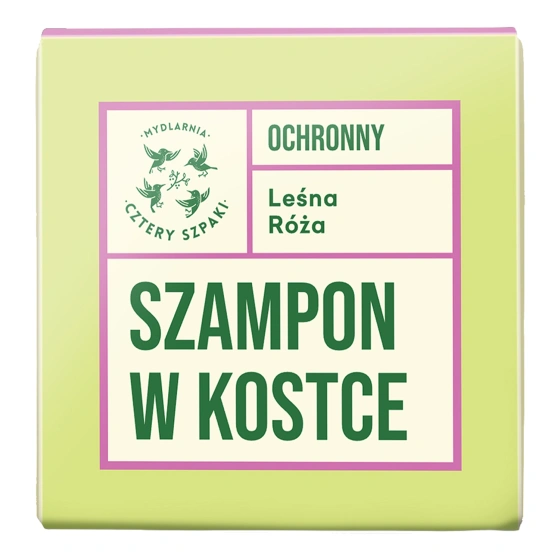 Mydlarnia Cztery Szpaki ochronny szampon w kostce Leśna Róża 75 g
