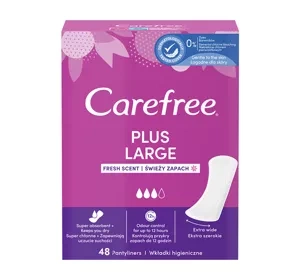 Carefree Plus Large Fresh Scent szersze wkładki higieniczne zapachowe 48 sztuk