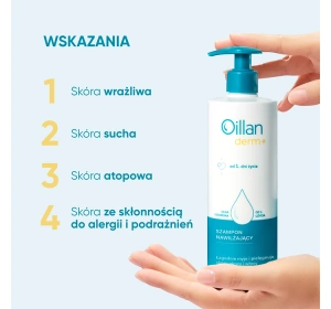 Oillan Derm+ szampon nawilżający do skóry suchej i atopowej 180ml