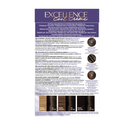 LOREAL EXCELLENCE COOL CREME 5.11 ULTRAPOPIELATY JASNY BRĄZ