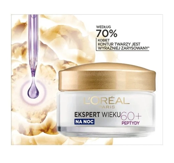 LOREAL EKSPERT WIEKU PRZECIWZMARSZCZKOWY KREM ODBUDOWUJĄCY NA NOC 60+ 50ML