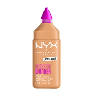 NYX Professional Makeup Make 'Em Wonder lekki podkład matujący do twarzy 14 True Beige 30 ml