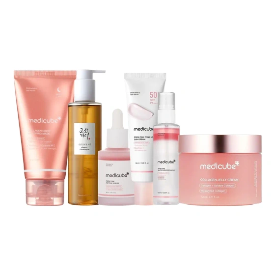 eZebra K-Beauty Set Pink PDRN zestaw koreańskich kosmetyków ujędrniających