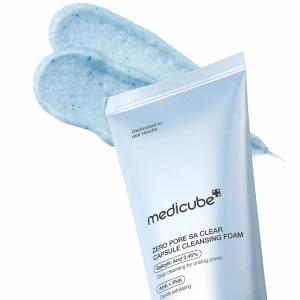 Medicube Zero Pore SA Clear Capsule Cleansing Foam oczyszczająca pianka do twarzy z mikrokapsułkami egzosomów i kwasami 120 g