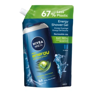 NIVEA MEN Energy energetyzujący żel pod prysznic 3w1 refill 500 ml