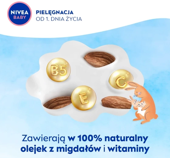 NIVEA BABY Soft&Cream chusteczki nawilżane biodegradowalne 4 x 57 sztuk