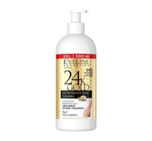 Eveline Cosmetics 24K Gold regenerujący krem do rąk i paznokci ze złotem i śluzem ślimaka 300 ml