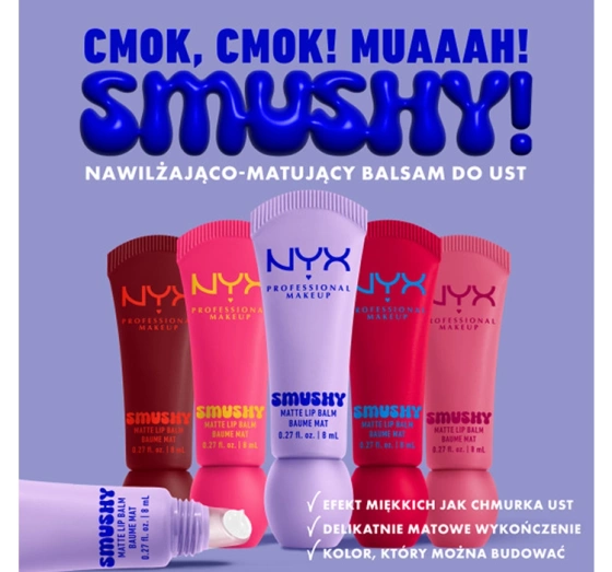 NYX Professional Makeup Smushy balsam do ust o matowym wykończeniu 02 Swipe Sesh 8 ml