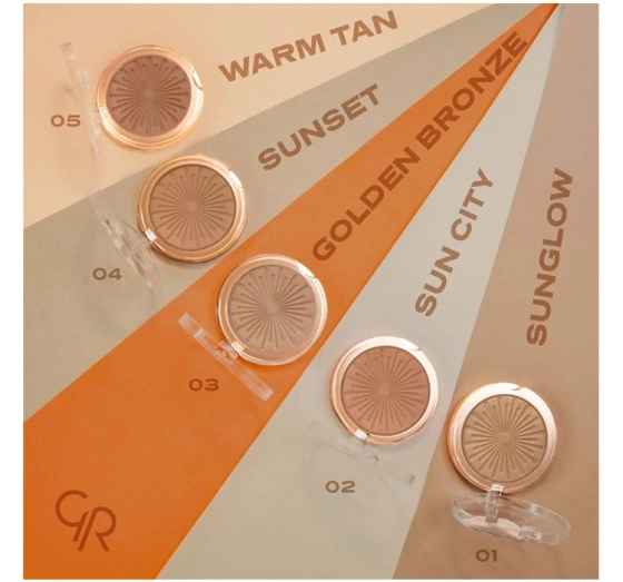Golden Rose Sun Bright puder brązujący do twarzy 05 Warm Tan 12,5 g