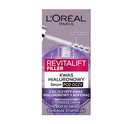 LOREAL REVITALIFT FILLER SERUM POD OCZY PRZECIWZMARSZCZKOWE Z KWASEM HIALURONOWYM 20ML