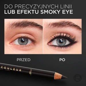 L'Oréal Paris Haute Couleur Kohl kremowa kredka do oczu 110 Black Silk / Noir Silk 1,2 g