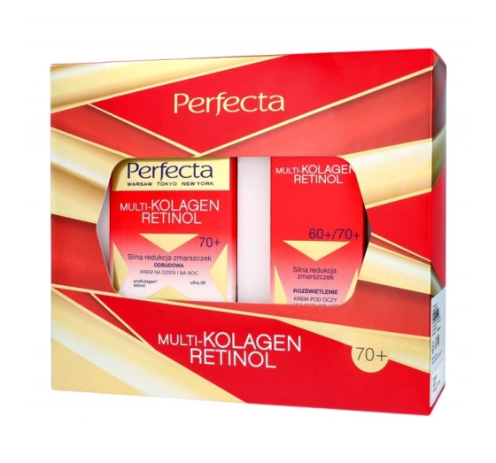 PERFECTA MULTI-KOLAGEN RETINOL ZESTAW DO PIELĘGNACJI 70+ KREM NA DZIEŃ I NOC + KREM POD OCZY