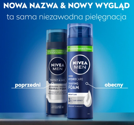 NIVEA MEN Hydro Care pianka do golenia z aloesem dla mężczyzn 200 ml