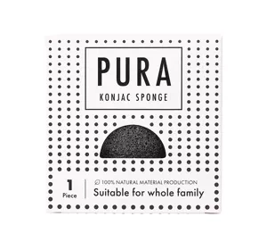 Sister Young Pura naturalna gąbka konjac do mycia twarzy Black