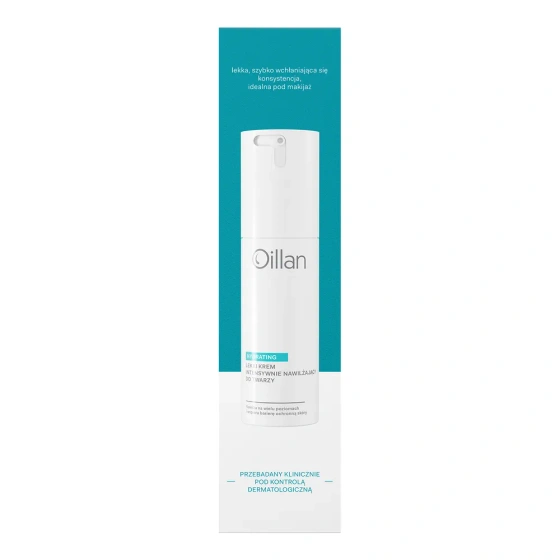 Oillan Hydrating lekki krem intensywnie nawilżający do twarzy dla skóry suchej, wrażliwej i odwodnionej 50 ml