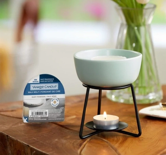 Yankee Candle Pebble kominek do wosków zapachowych Spa Blue