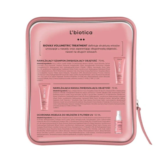 Biovax Volumetric Treatment Travel Set zestaw kosmetyków do włosów szampon 75 ml + maska 75 ml + mgiełka 50 ml