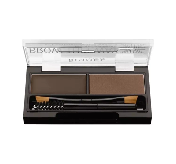 Rimmel Brow This Way zestaw do stylizacji brwi 003 Dark Brown 1,1g
