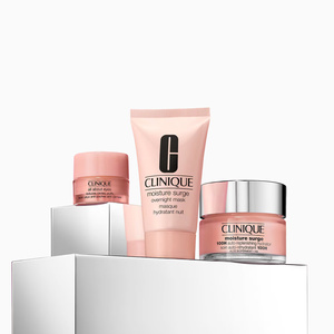 Clinique Daily Hydrators zestaw prezentowy krem-żel do twarzy Moisture Surge 100H 30 ml + maska na noc Moisture Surge 30 ml + krem pod oczy All About Eyes 5 ml