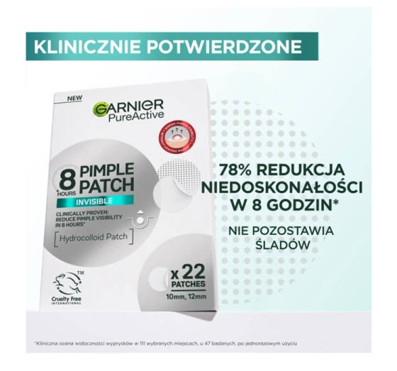 Garnier Pure Active plastry na niedoskonałości 22 sztuk