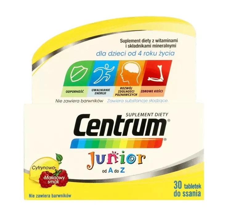Мультивитамины Centrum Junior, витамины и минералы, для детей с 4 лет, 30 таблеток