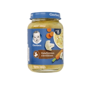 Gerber obiadek po 8 miesiącu Kalafiorowa z królikiem 190 g
