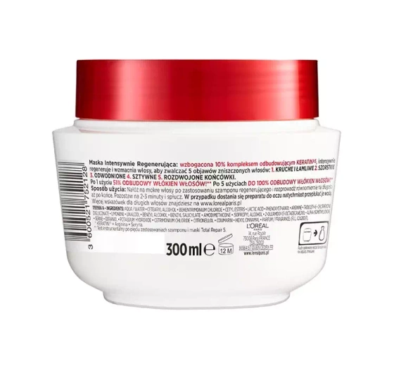 LOREAL ELSEVE TOTAL REPAIR 5 MASKA DO WŁOSÓW 300ML