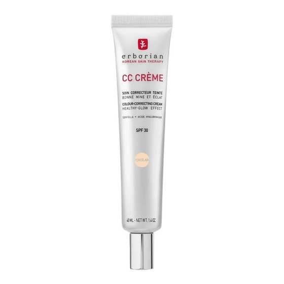 Erborian CC Creme koloryzujący krem CC do twarzy z wąkrotką azjatycką i kwasem hialuronowym SPF30 Porcelain 40 ml