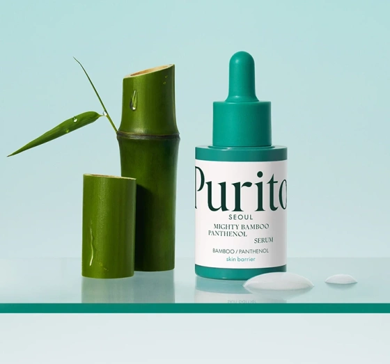 Purito Mighty Bamboo Panthenol bezzapachowe serum do twarzy 30 ml