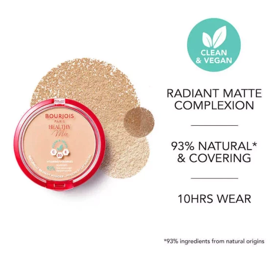 Bourjois Healthy Mix Clean matujący puder do twarzy 03 Rose Beige 10g