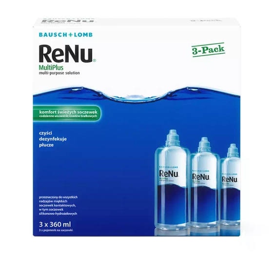 Bausch & Lomb Renu Multiplus wielofunkcyjny płyn dezynfekujący do soczewek kontaktowych 3x360ml