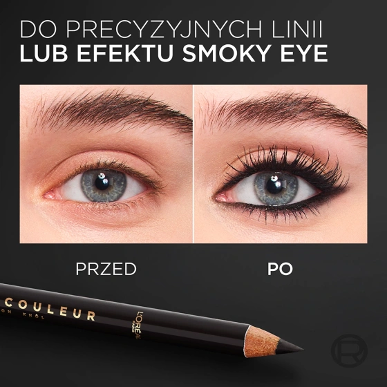 L'Oréal Paris Haute Couleur Kohl kremowa kredka do oczu 110 Black Silk / Noir Silk 1,2 g
