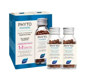 PHYTO PHYTOPHANERE SUPLEMENT DIETY WZMACNIAJĄCY WŁOSY I PAZNOKCIE 2x120 KAPSUŁEK