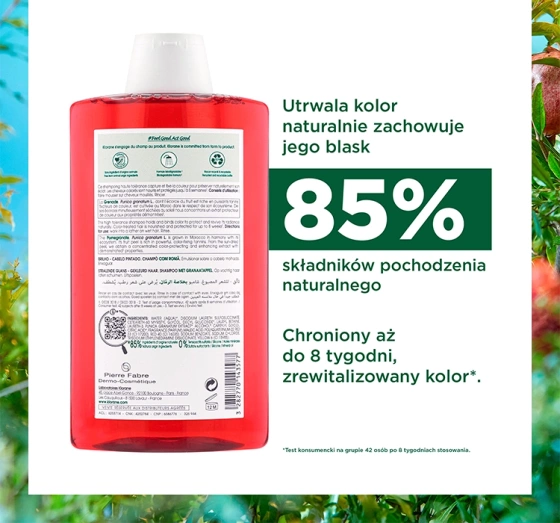 Klorane Granat szampon do włosów farbowanych 400 ml