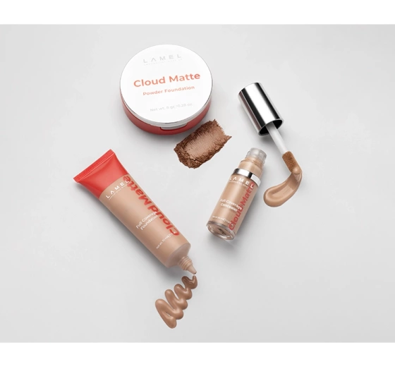 Lamel Cloud Matte kryjący podkład do twarzy matujący 02N Porcelain 30ml