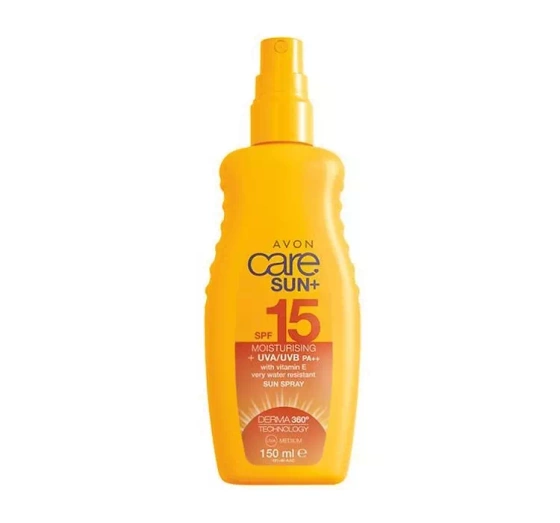 Avon Care Sun wodoodporne mleczko nawilżająco-ochronne w sprayu SPF15 150ml