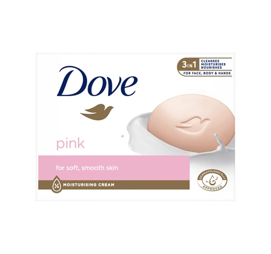 DOVE PINK KREMOWE MYDŁO W KOSTCE NAWILŻAJĄCE 90G