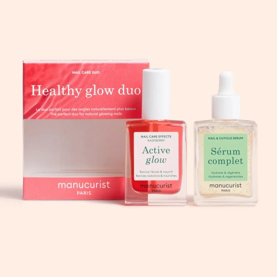 Manucurist Healthy Glow Duo pielęgnacyjny zestaw do paznokci 2 x 15 ml