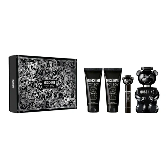 Moschino Toy Boy woda perfumowana spray 100 ml + 10 ml + balsam po goleniu 100 ml + żel pod prysznic 100 ml