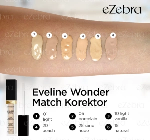 Eveline Cosmetics Wonder Match korektor w płynie 20 Peach 6,8 ml