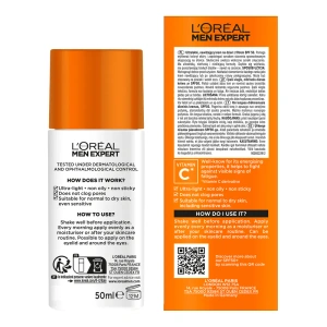 L’Oréal Paris Men Expert Hydra Energetic ultralekki nawilżający krem na dzień z filtrem SPF50+ 50 ml