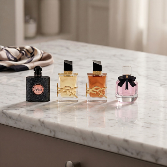 Yves Saint Laurent woda perfumowana Black Opium 7,5 ml + Libre 7,5 ml + Libre Intense 7,5 ml + Mon Paris 7,5 ml