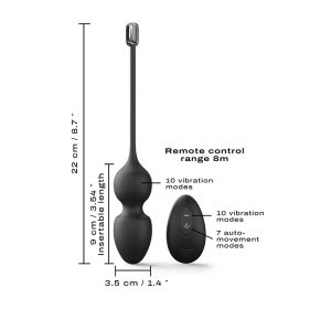 Dorcel Love Balls wibrujące kulki do ćwiczenia mięśni Kegla Black