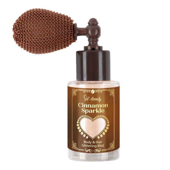 Lovely Cinnamon Sparkle Body & Hair Glittering Mist sypki rozświetlacz do ciała i włosów 2,4 g