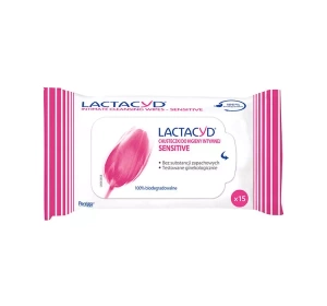 LACTACYD SENSITIVE CHUSTECZKI DO HIGIENY INTYMNEJ 15 SZTUK